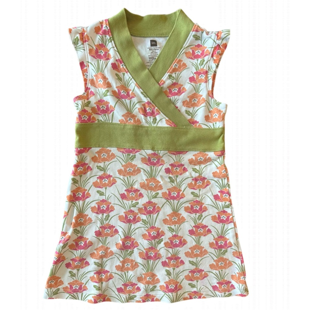 Tea Collection Floral Kimono Style Dress Sz 4
